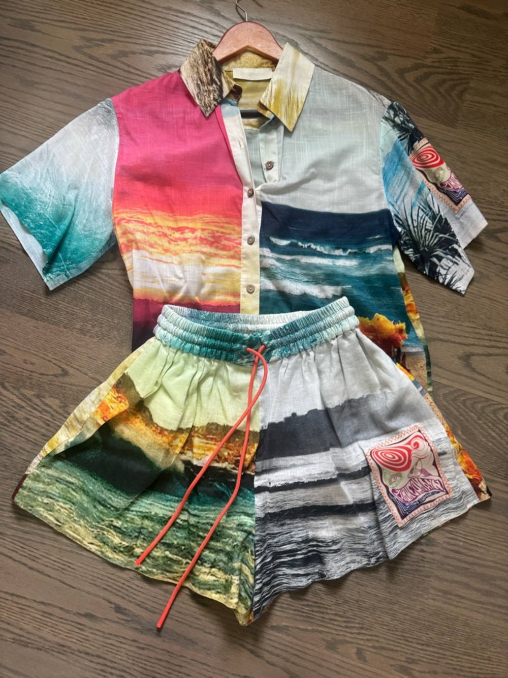 Zimmermann Multicolor Tropical Stripe Two-Piece Set size 1